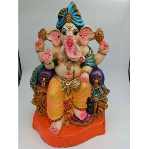  Eco Friendly Clay color full  Ganesha murti/idols 40 inches 